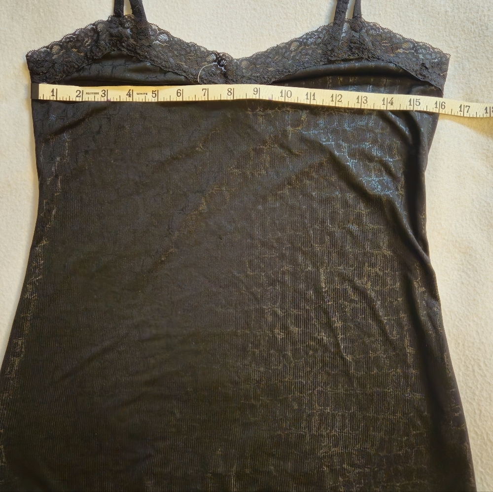 Fashion Bug Black Snake Skin And  Lace Camisole - Picture 5 of 8